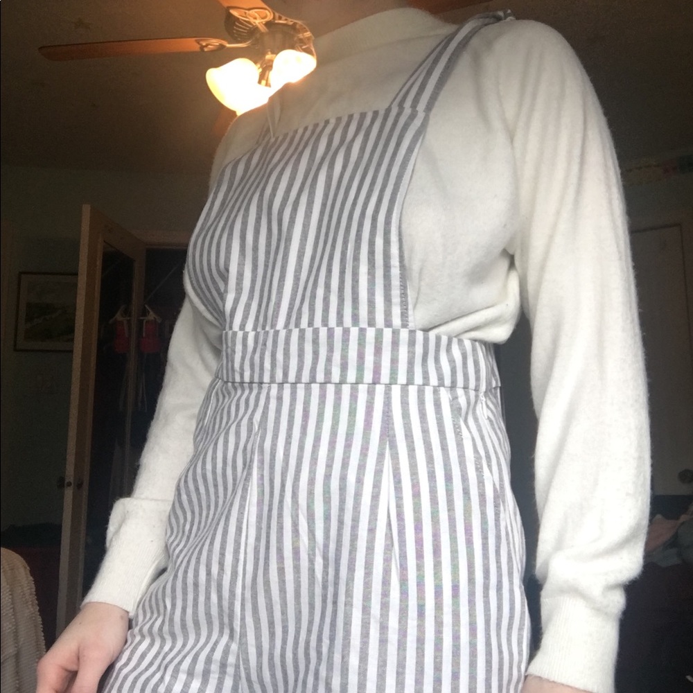 Forever 21 striped overalls
